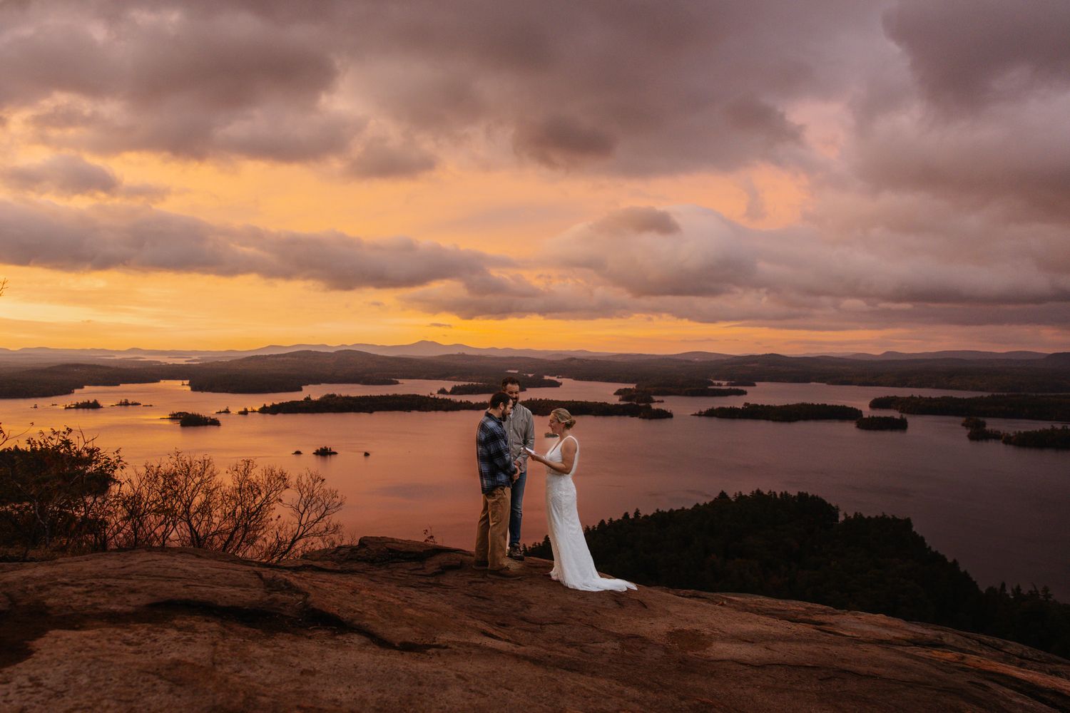 Mountaintop elopement photography