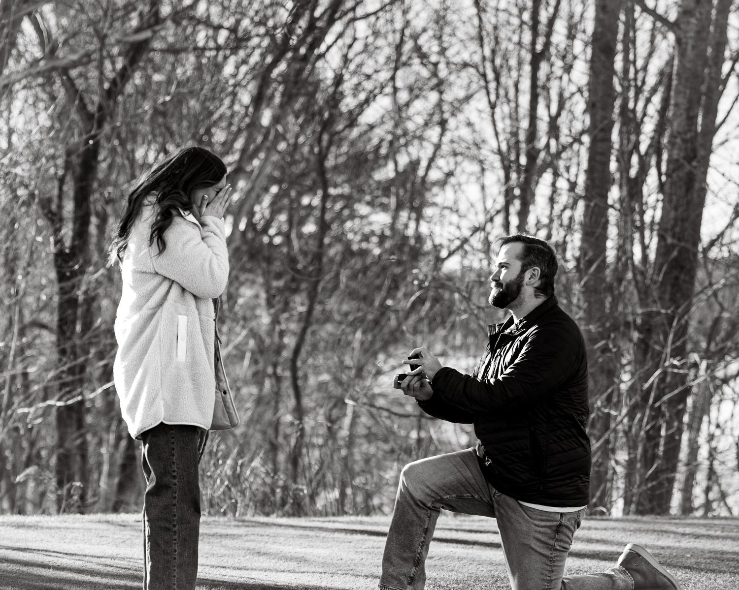 Engagment Black and White Photography