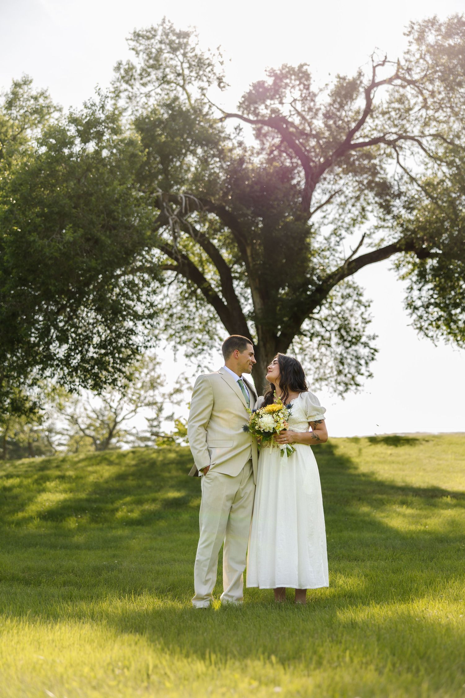 Editorial back yard wedding photography