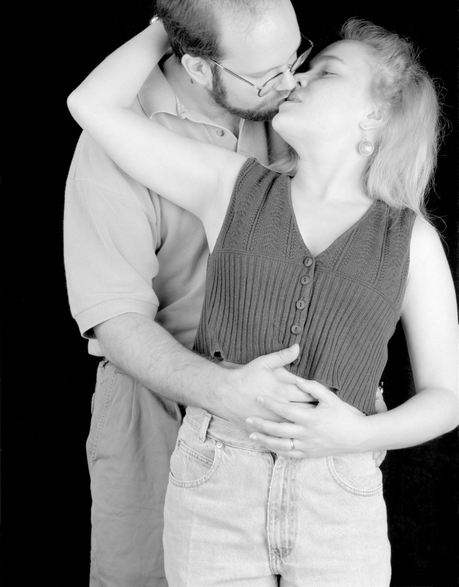 Eric Reiffenstein, Reiffenstein Studios, Black and White Self Portrait with Wife, Large Format,  4x5