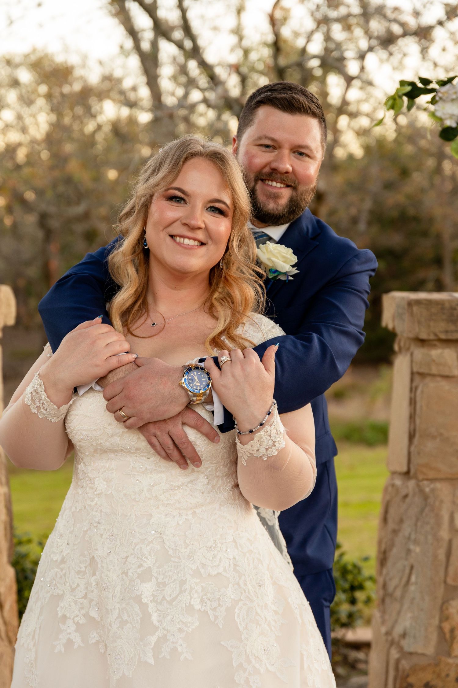 A series of candid wedding portraits showing joyful moments between newlyweds.