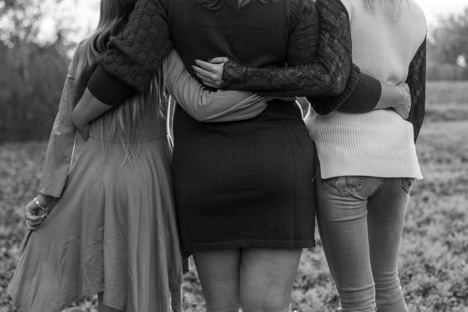 Candid moments captured of people walking and interacting outdoors in casual wear.