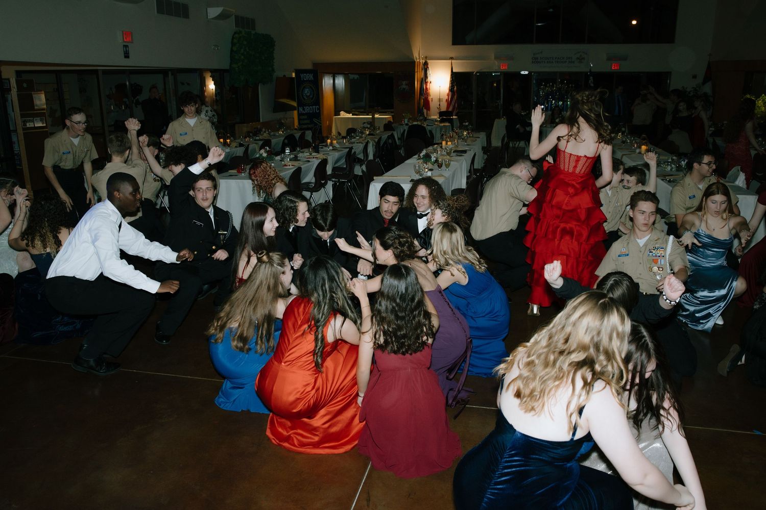 NJROTC Military Ball dance floor in Yorktown, VA captured by virginia event photographer