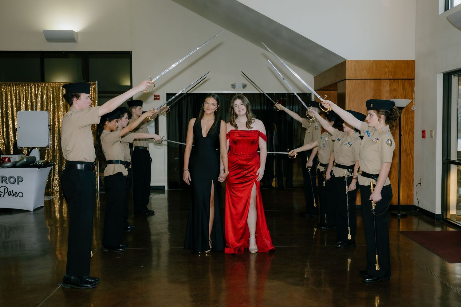 NJROTC Military Ball sword arch in Yorktown, VA captured by virginia event photographer