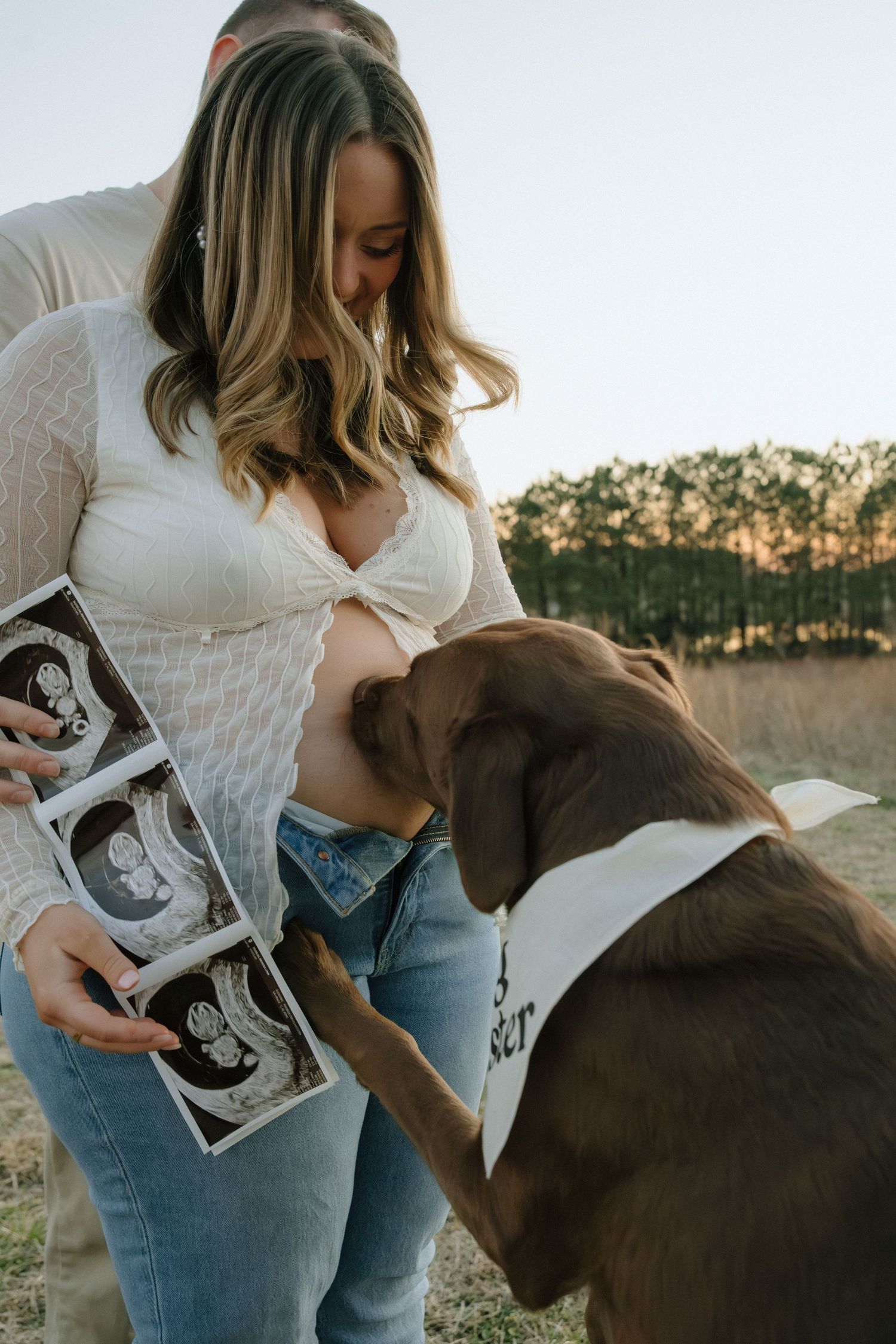 Pregnancy Announcement photoshoot at Machicomoco State Park in Gloucester, VA shot by a virginia photographer