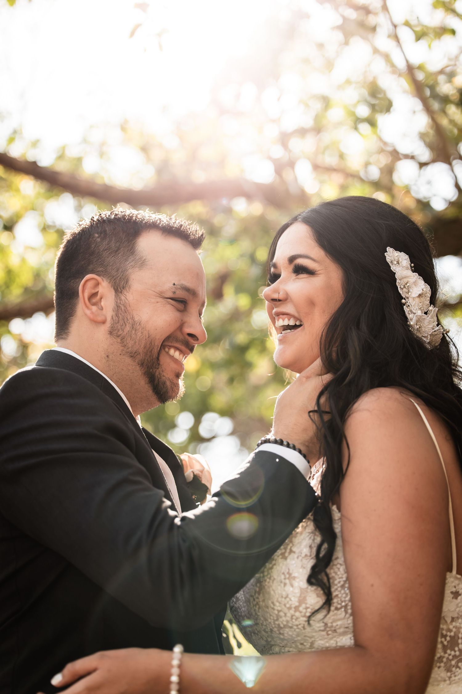 couple laughing with joy