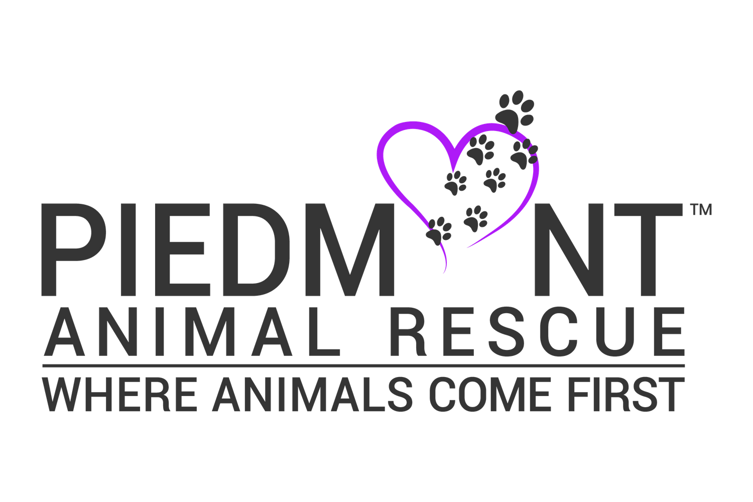 Piedmont Animal Rescue, Where animals come first - Logo