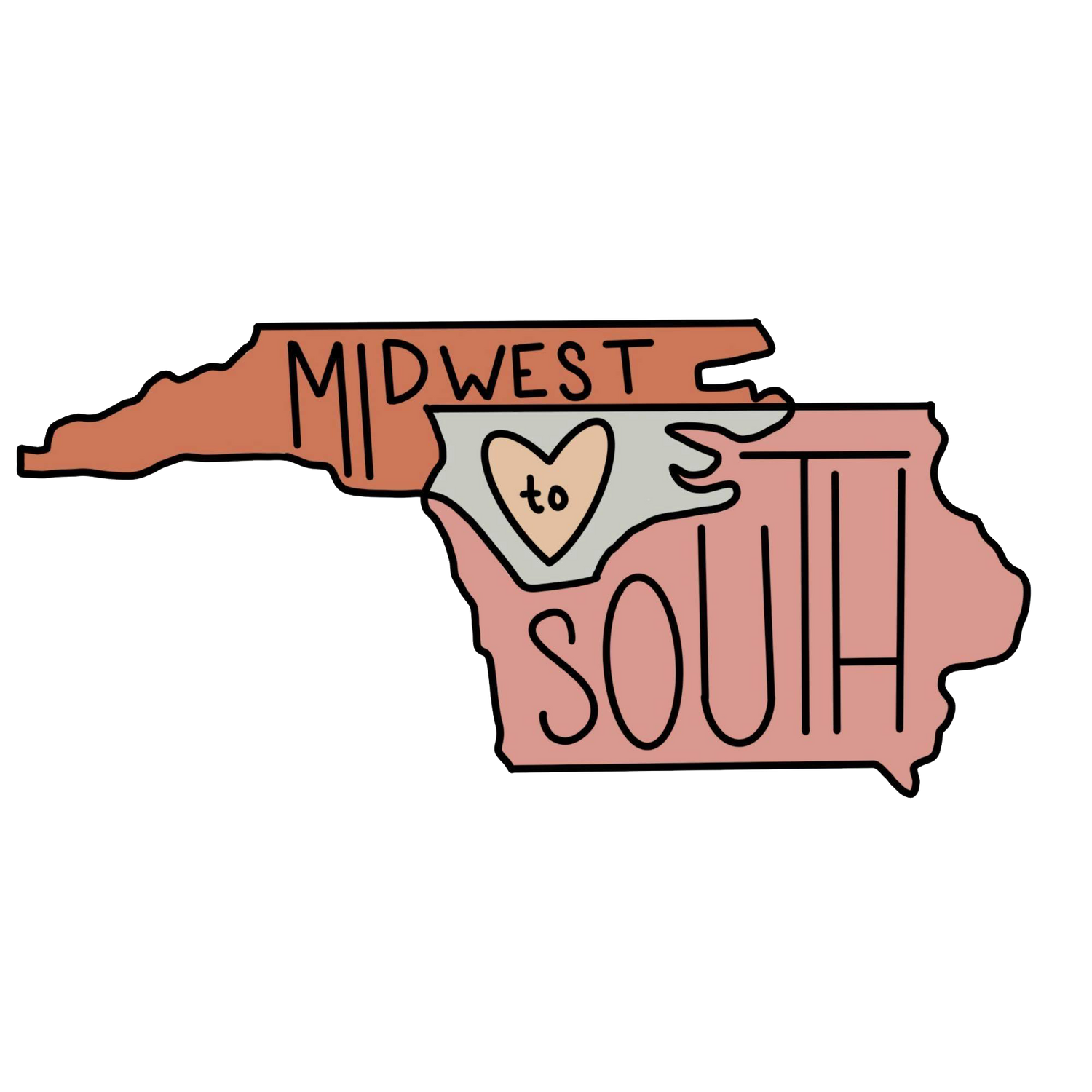 Midwest to South Logo