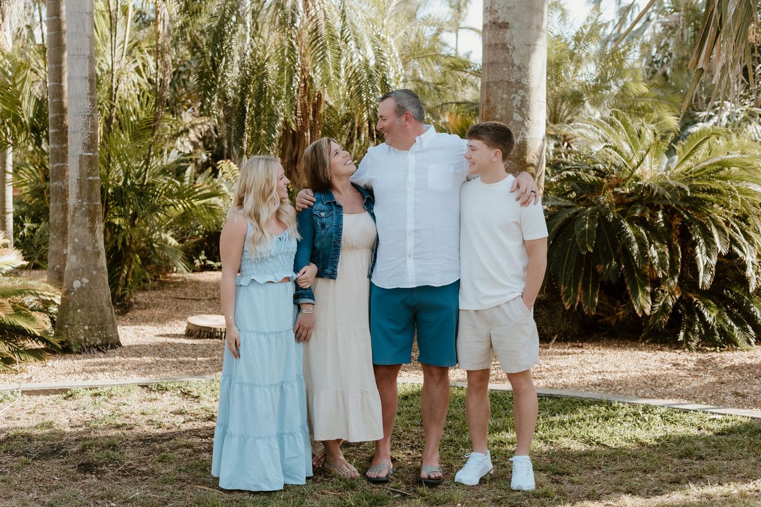 Family photo taken in St. Petersburg, Florida