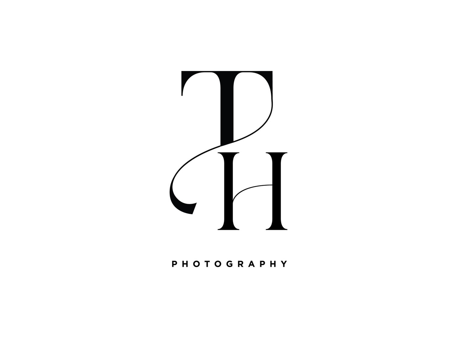 Minimalist black and white photography studio logo design.
