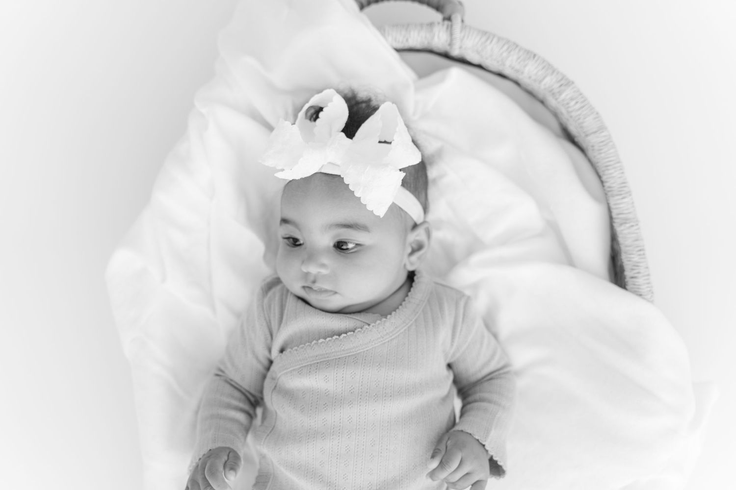 baby milestone session in Clarksville TN light-filled studio