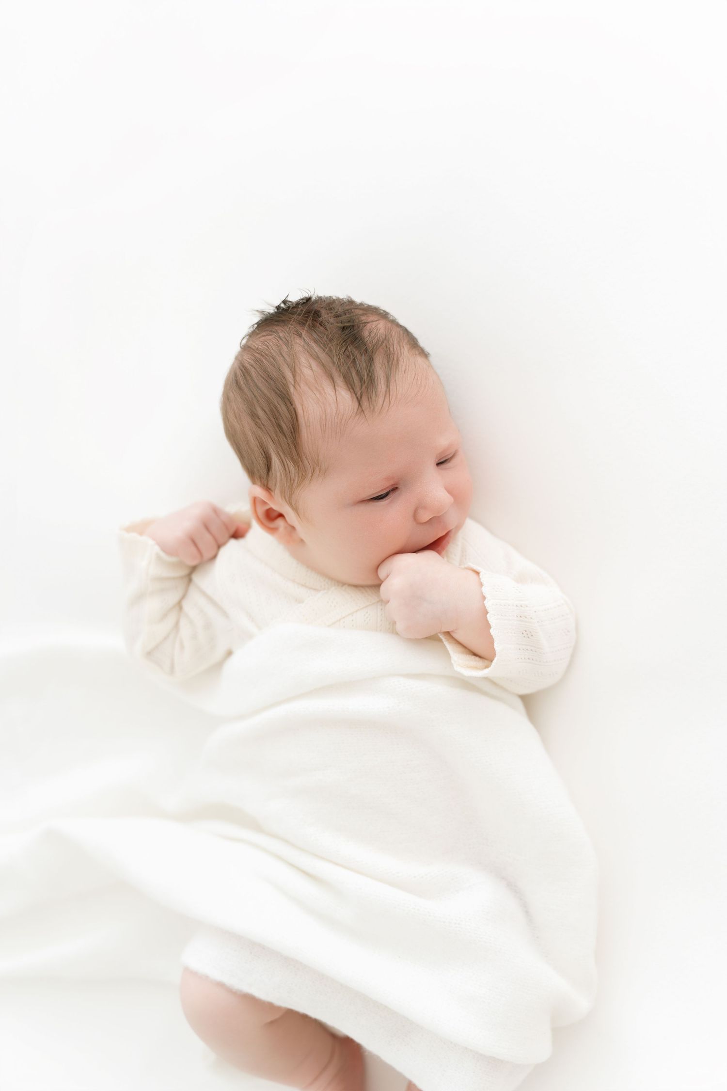 newborn photography session in Clarksville TN studio with soft natural light