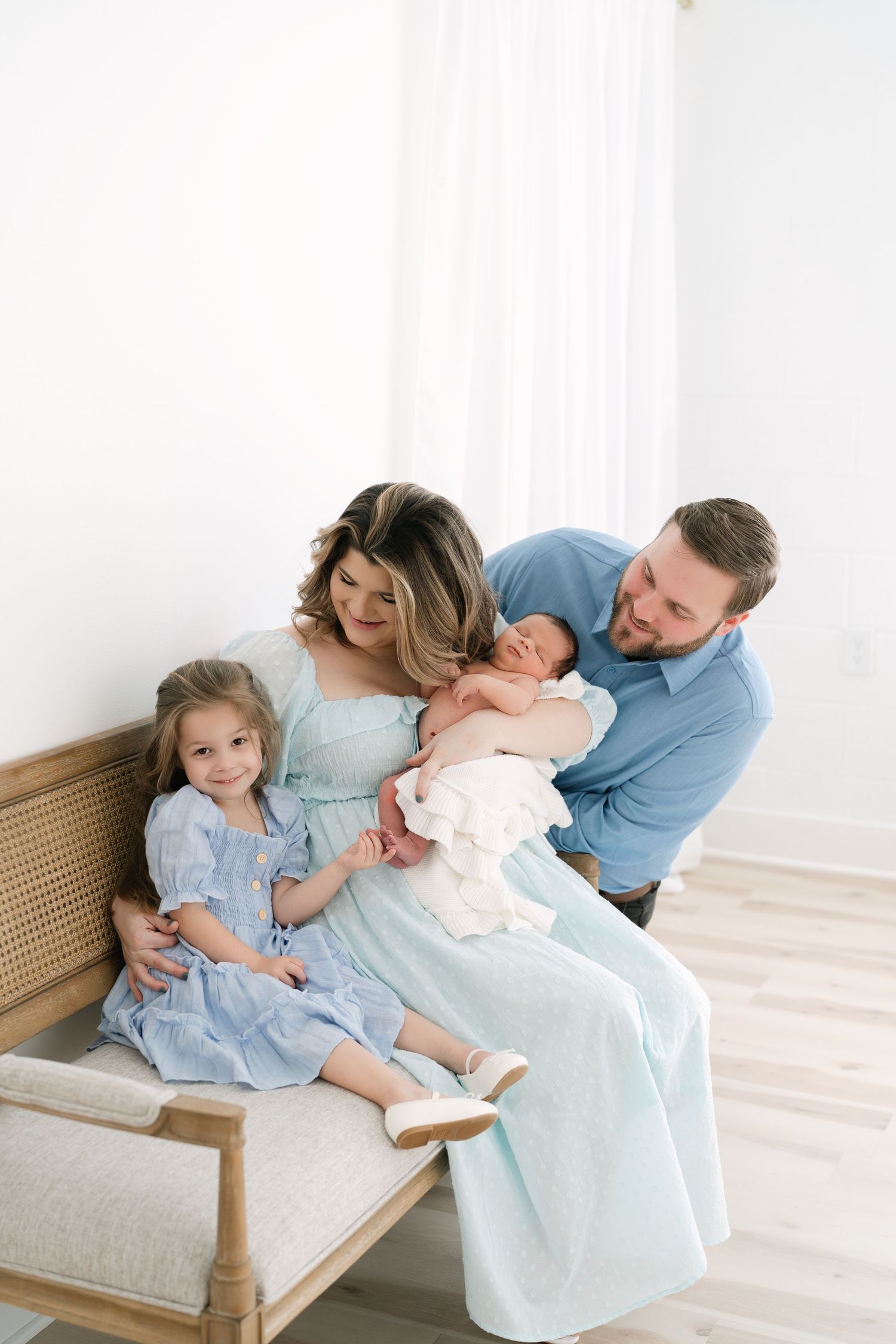 newborn family photography session in Clarksville TN with natural light