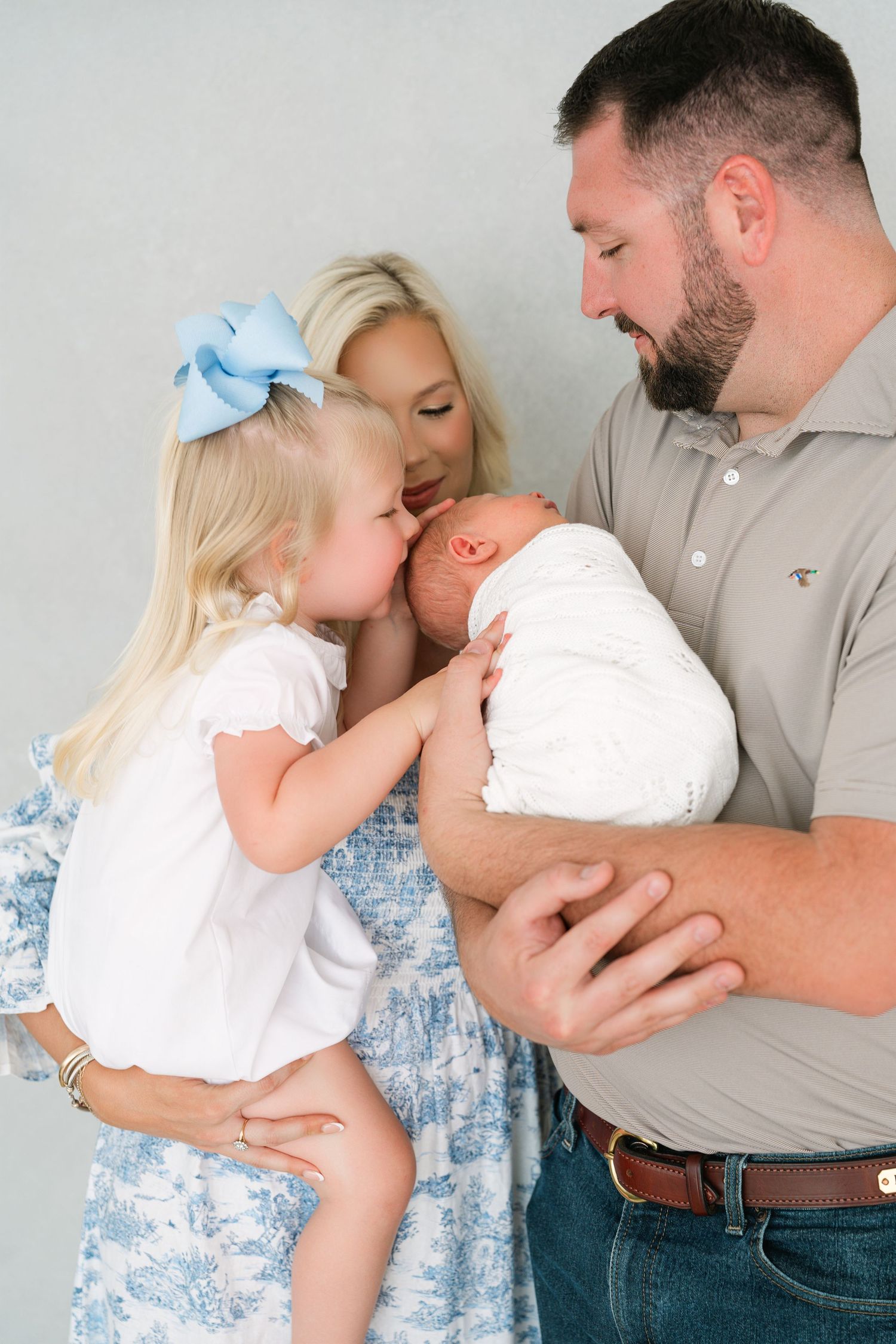 family connection captured during newborn session in Clarksville TN