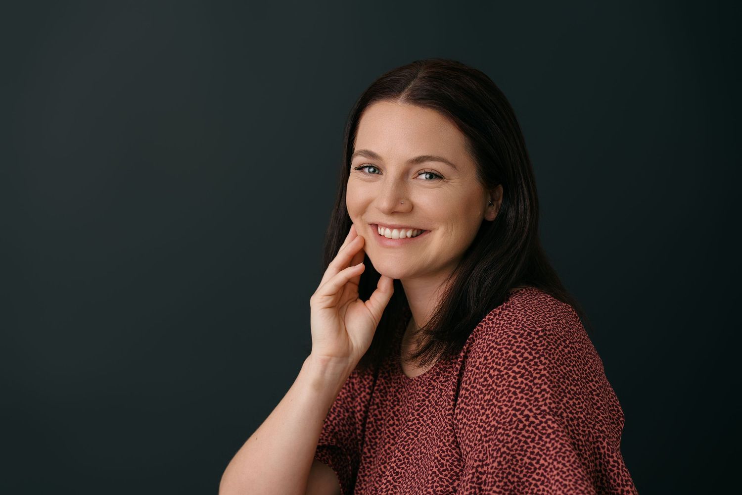 modern studio headshot in Clarksville TN with clean background