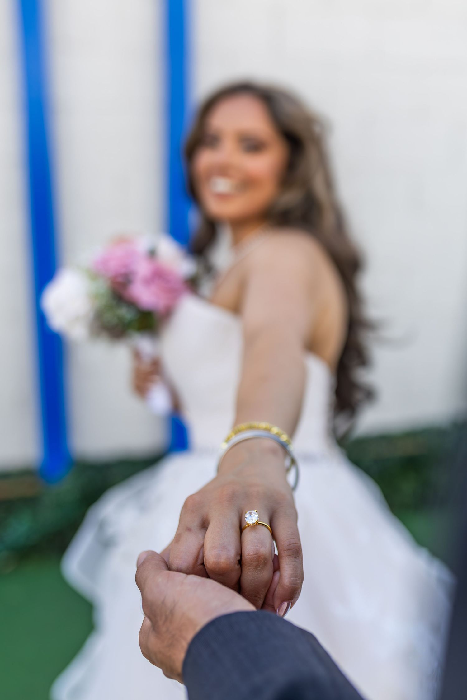 Bride and groom exchanging vows at the Little White chapel in downtown Las Vegas- intimate wedding and elopement photographer