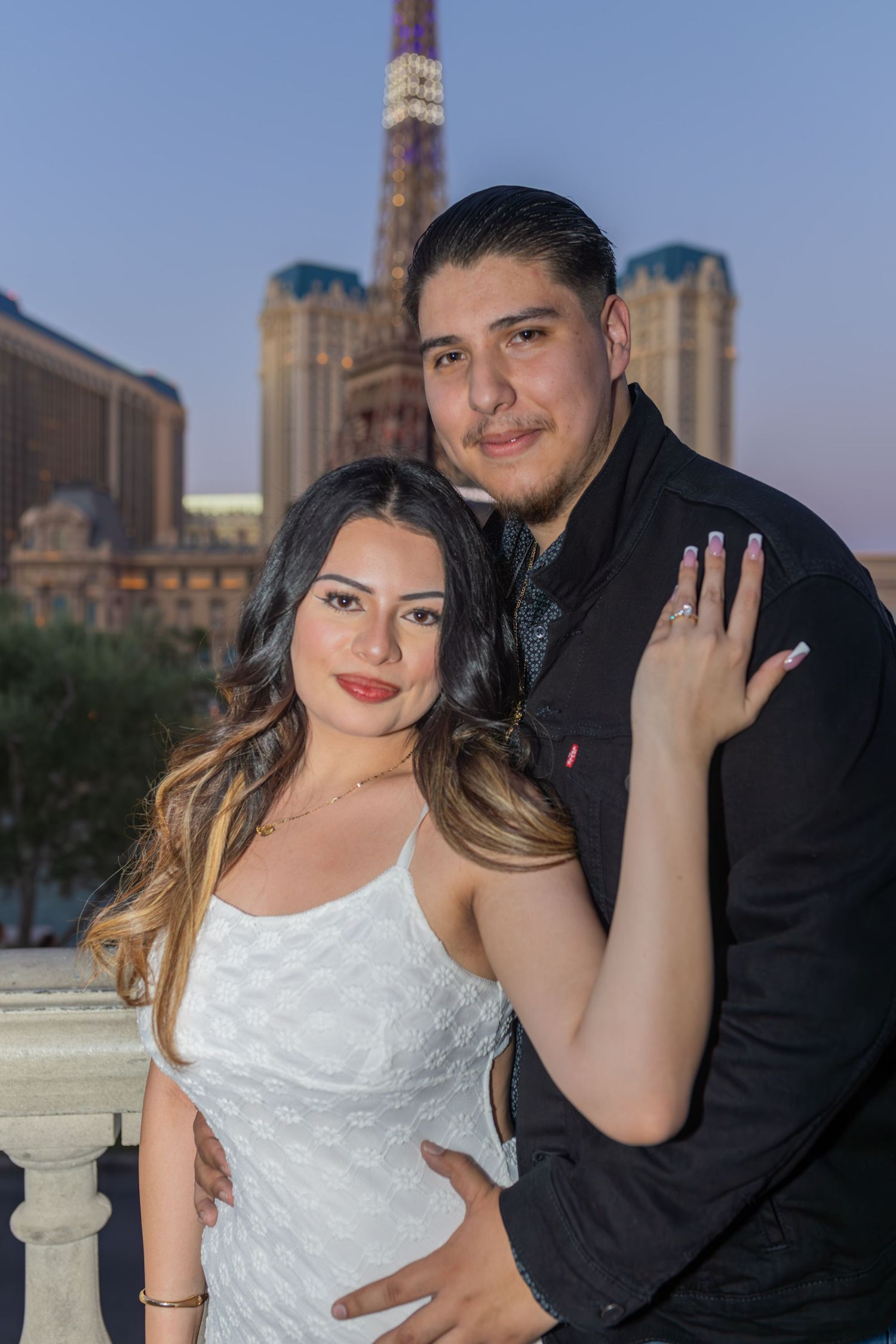 Special, surprise proposal at the Bellagio Fountains in Las Vegas-Las Vegas based photographer