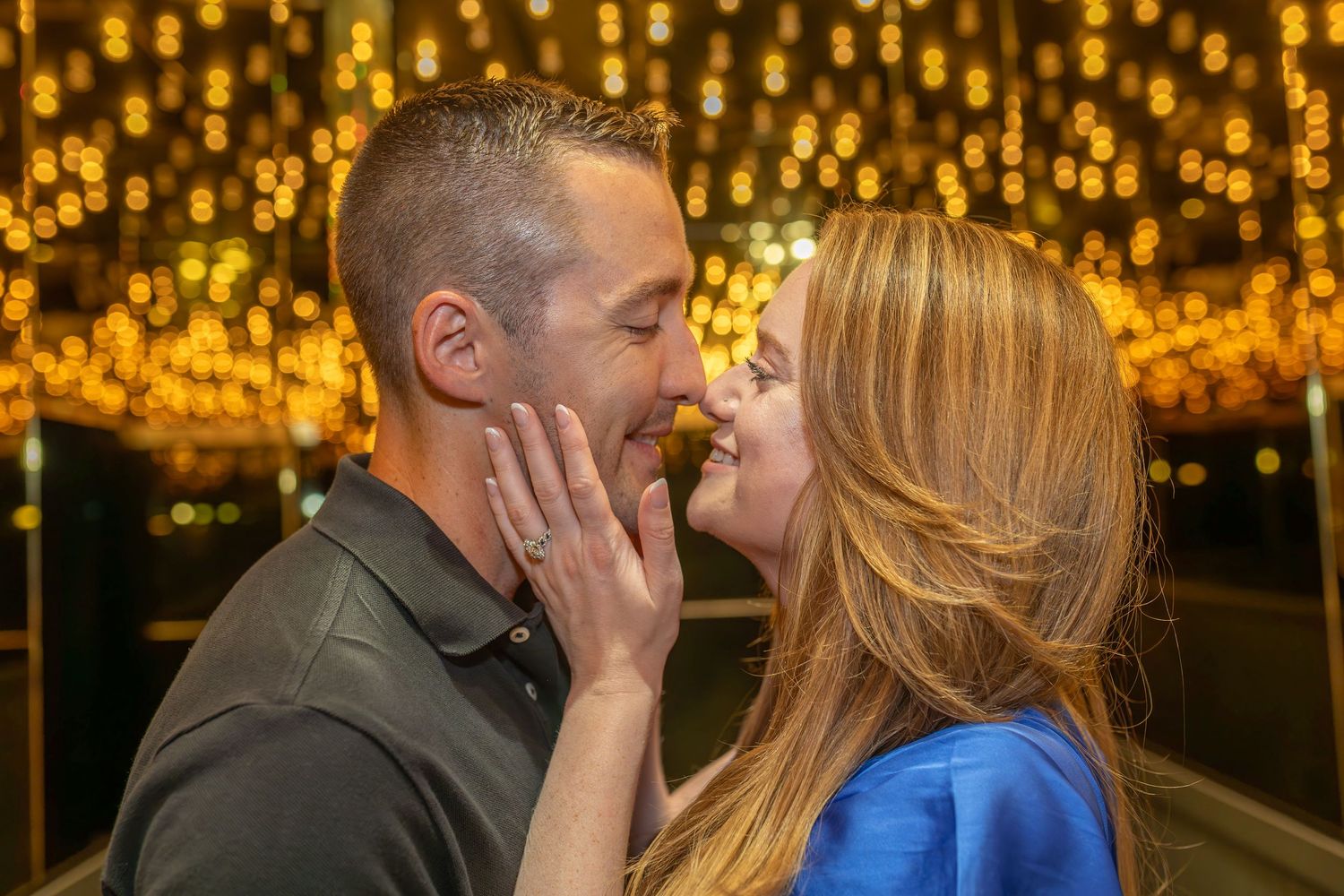 Couples eloping under neon lights on Fremont Street-Las Vegas photographer