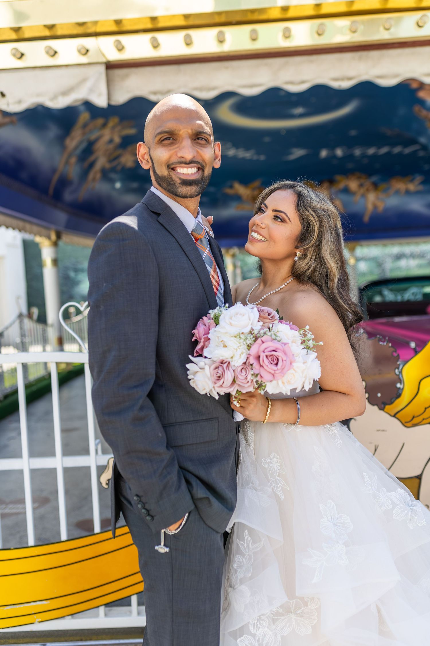 Bride and groom exchanging vows at the Little White chapel in downtown Las Vegas- intimate wedding and elopement photographer
