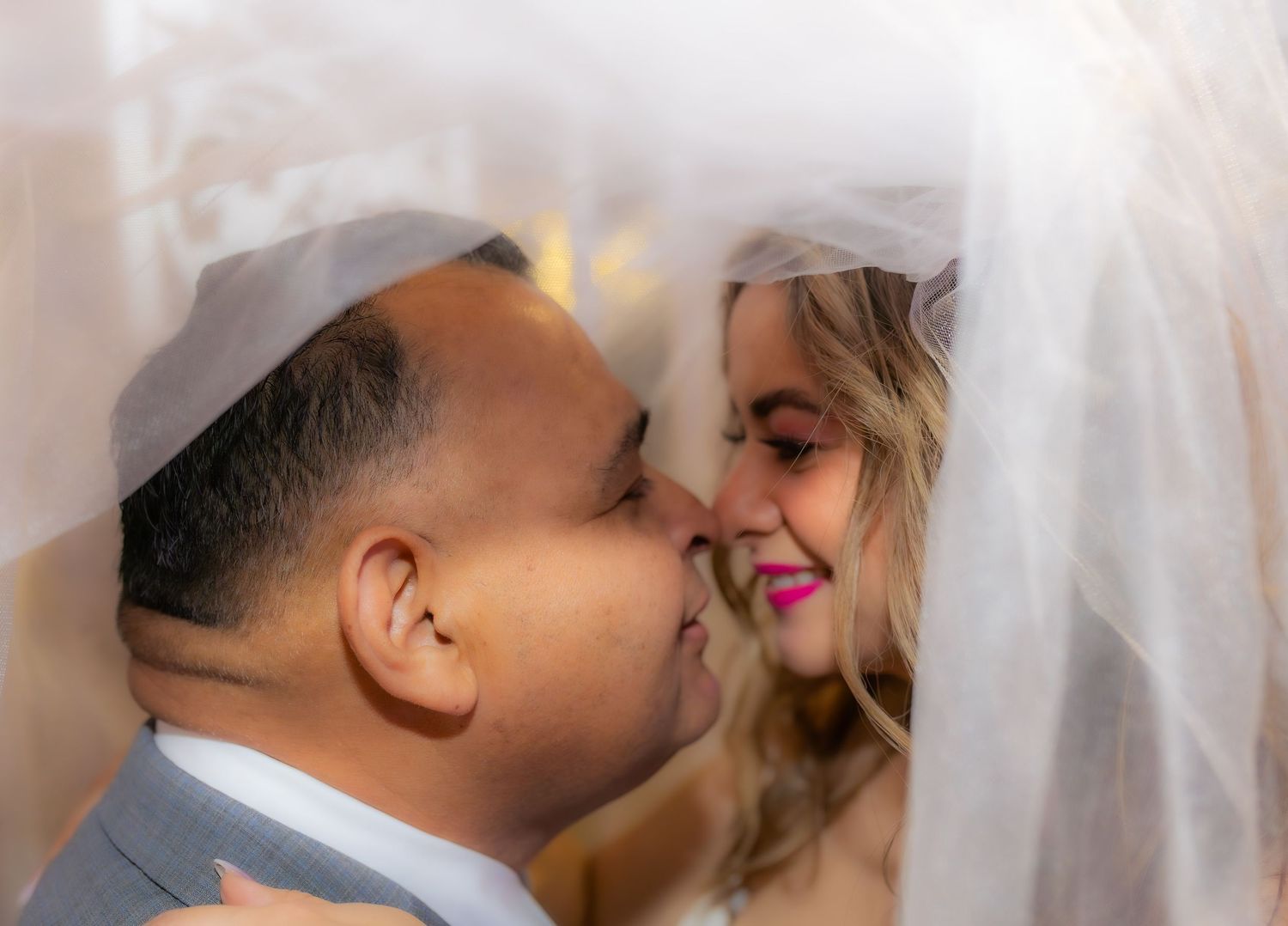 Bride and groom exchanging vows at the Little White chapel in downtown Las Vegas- intimate wedding and elopement photographer