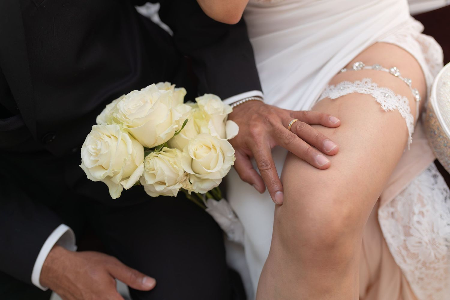 Bride and groom exchanging vows at the Little White chapel in downtown Las Vegas- intimate wedding and elopement photographer