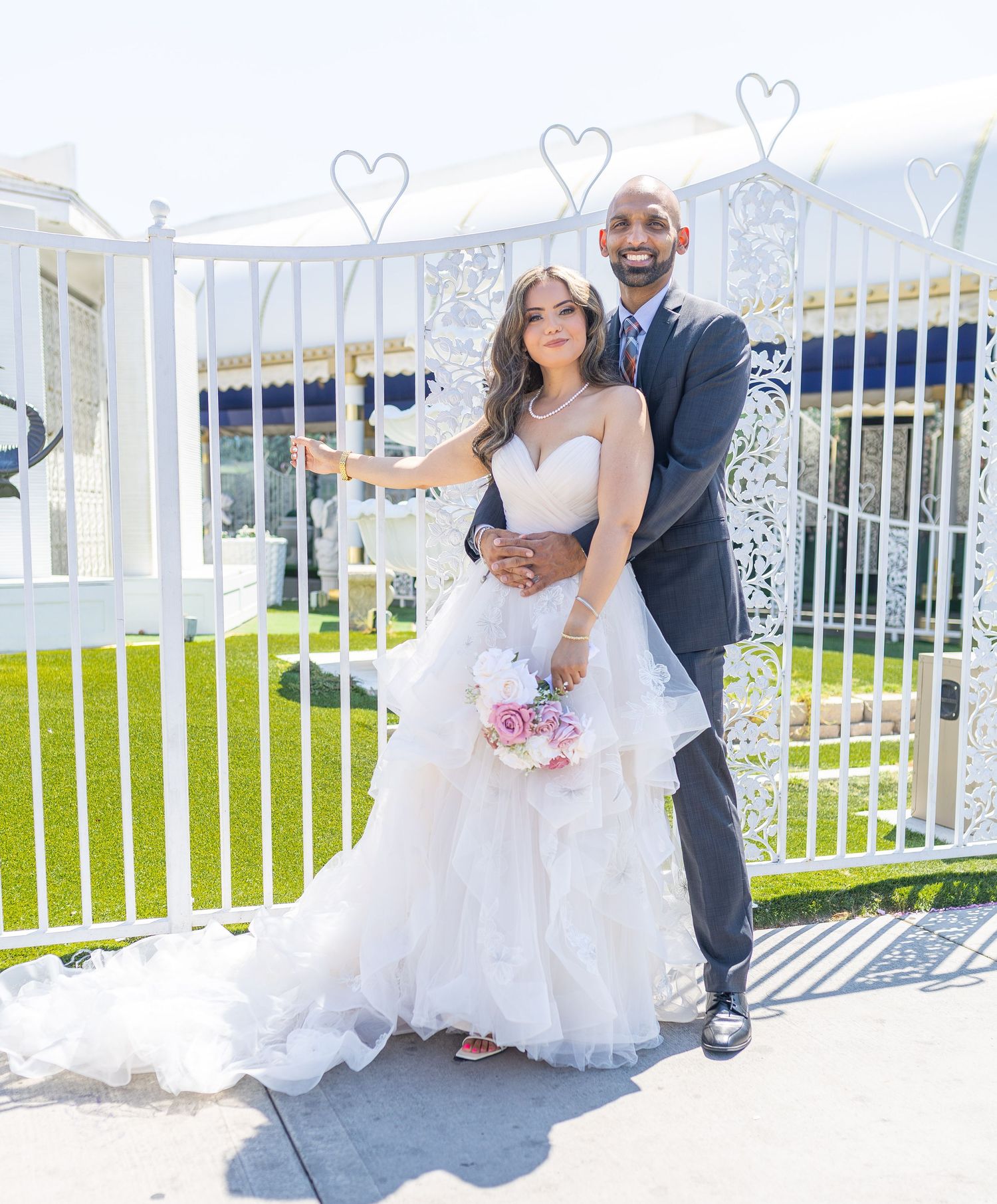 Bride and groom exchanging vows at the Little White chapel in downtown Las Vegas- intimate wedding and elopement photographer
