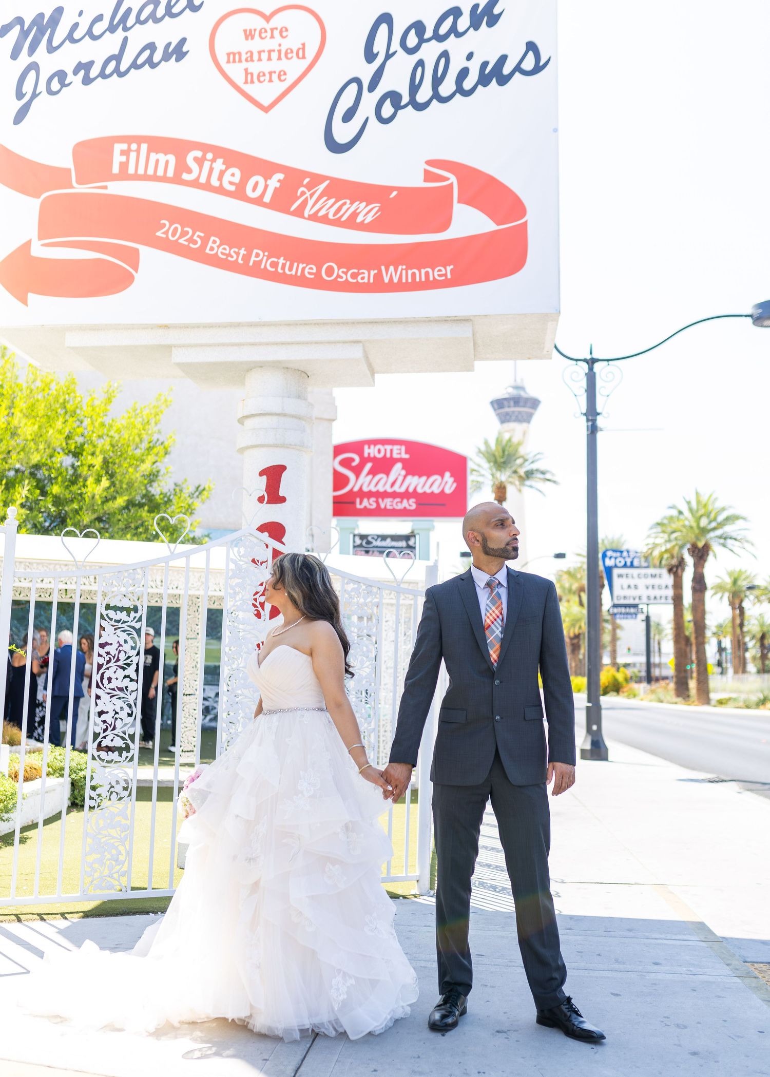 Bride and groom exchanging vows at the Little White chapel in downtown Las Vegas- intimate wedding and elopement photographer