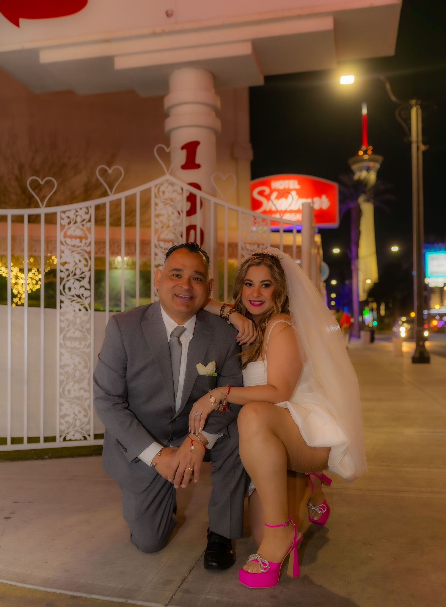 Bride and groom exchanging vows at the Little White chapel in downtown Las Vegas- intimate wedding and elopement photographer