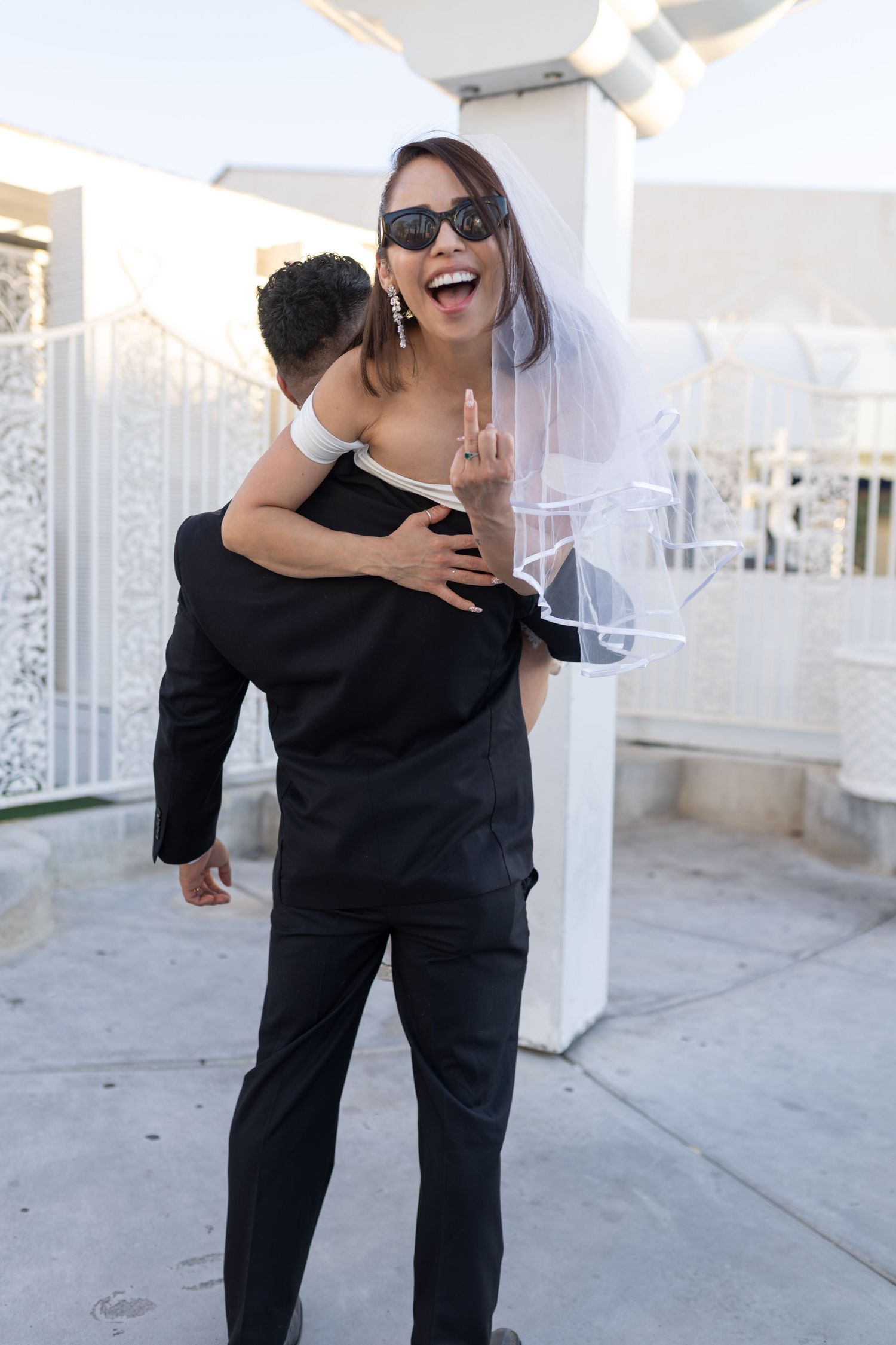 Bride and groom exchanging vows at the Little White chapel in downtown Las Vegas- intimate wedding and elopement photographer