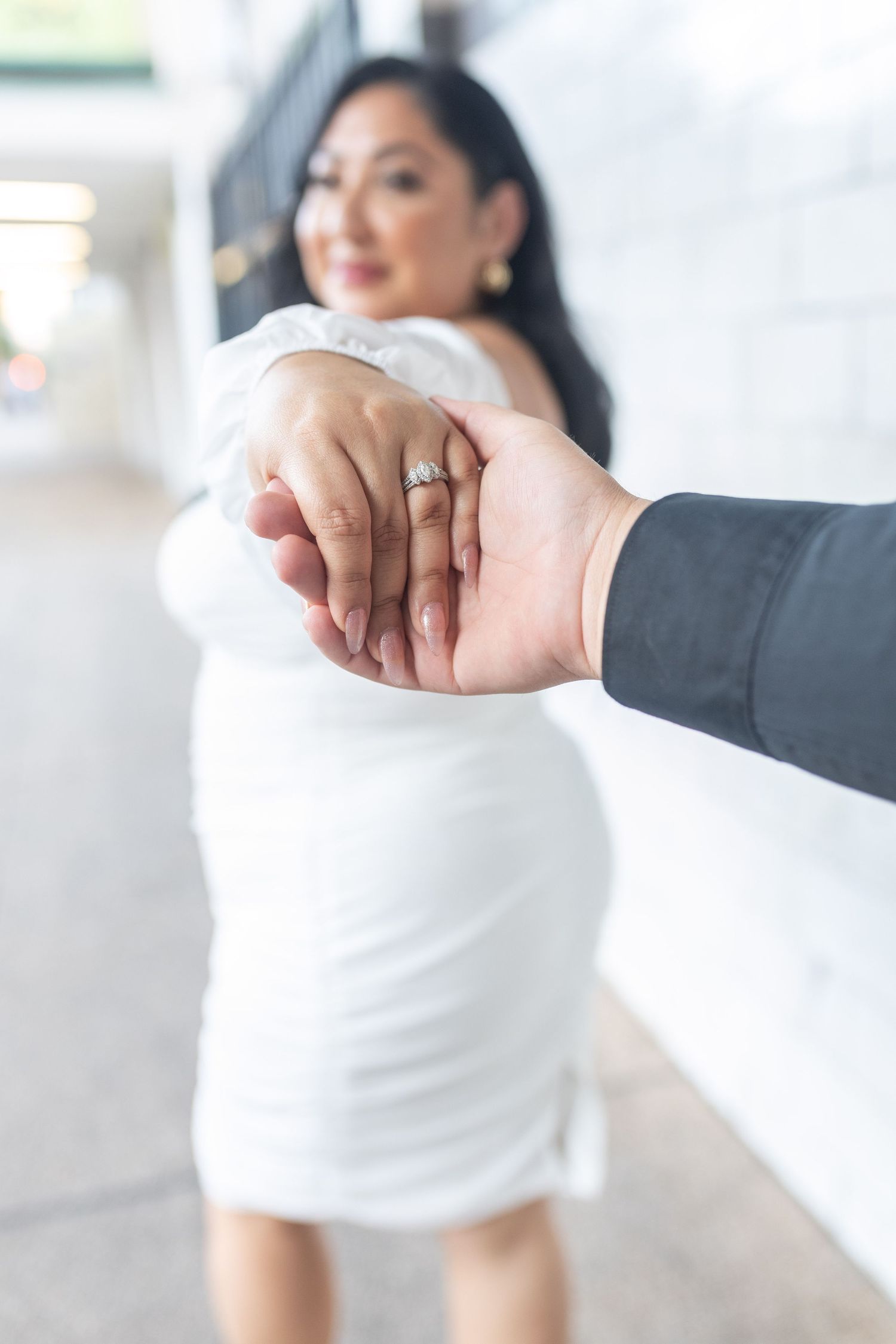 Couples eloping under neon lights on Fremont Street-Las Vegas photographer