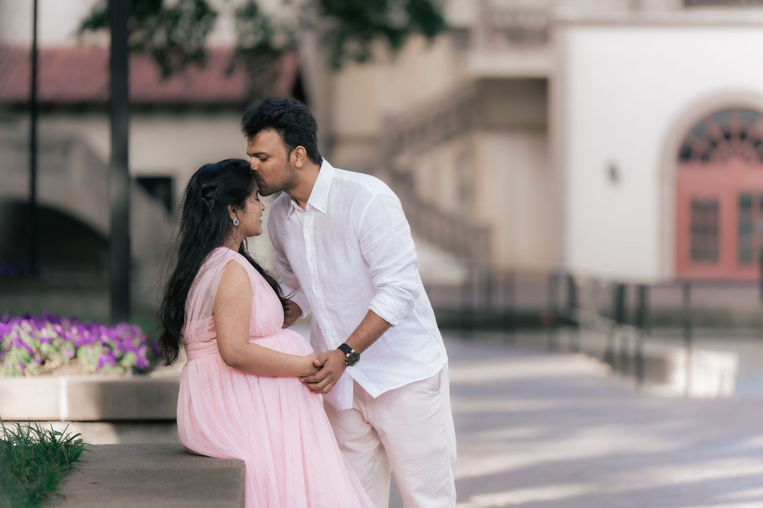 Maternity photoshoot in Dallas with natural light portraits and 4K video sessions wedding photographer capturing Indian and American wedding