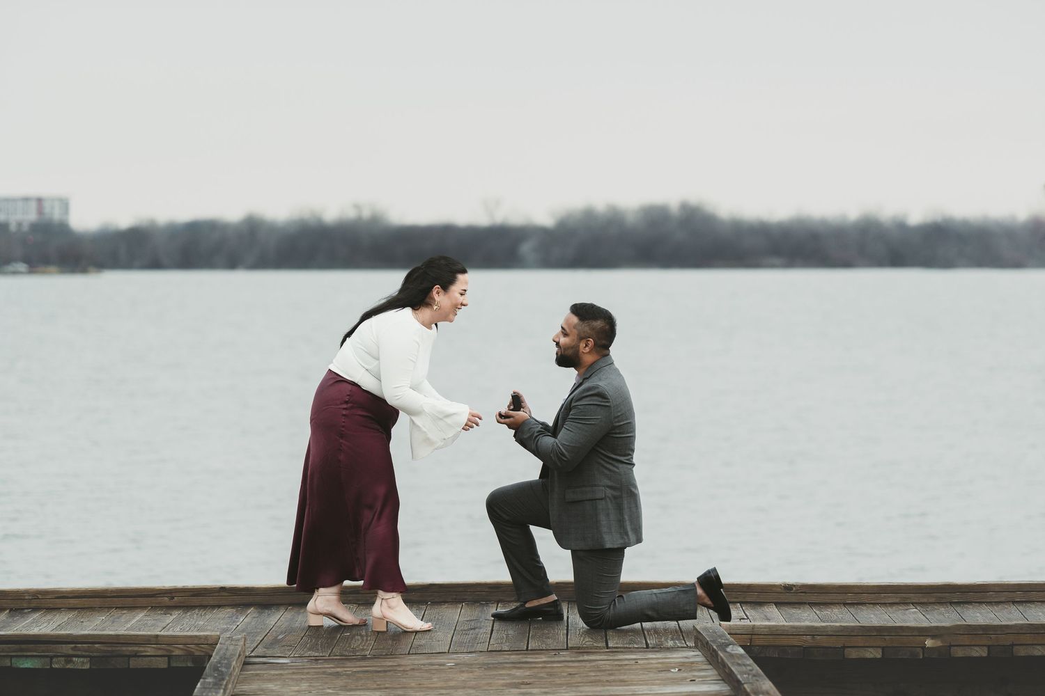 Dallas proposal photographer capturing surprise engagements with candid 4K videography portrait photography in Dallas including Family