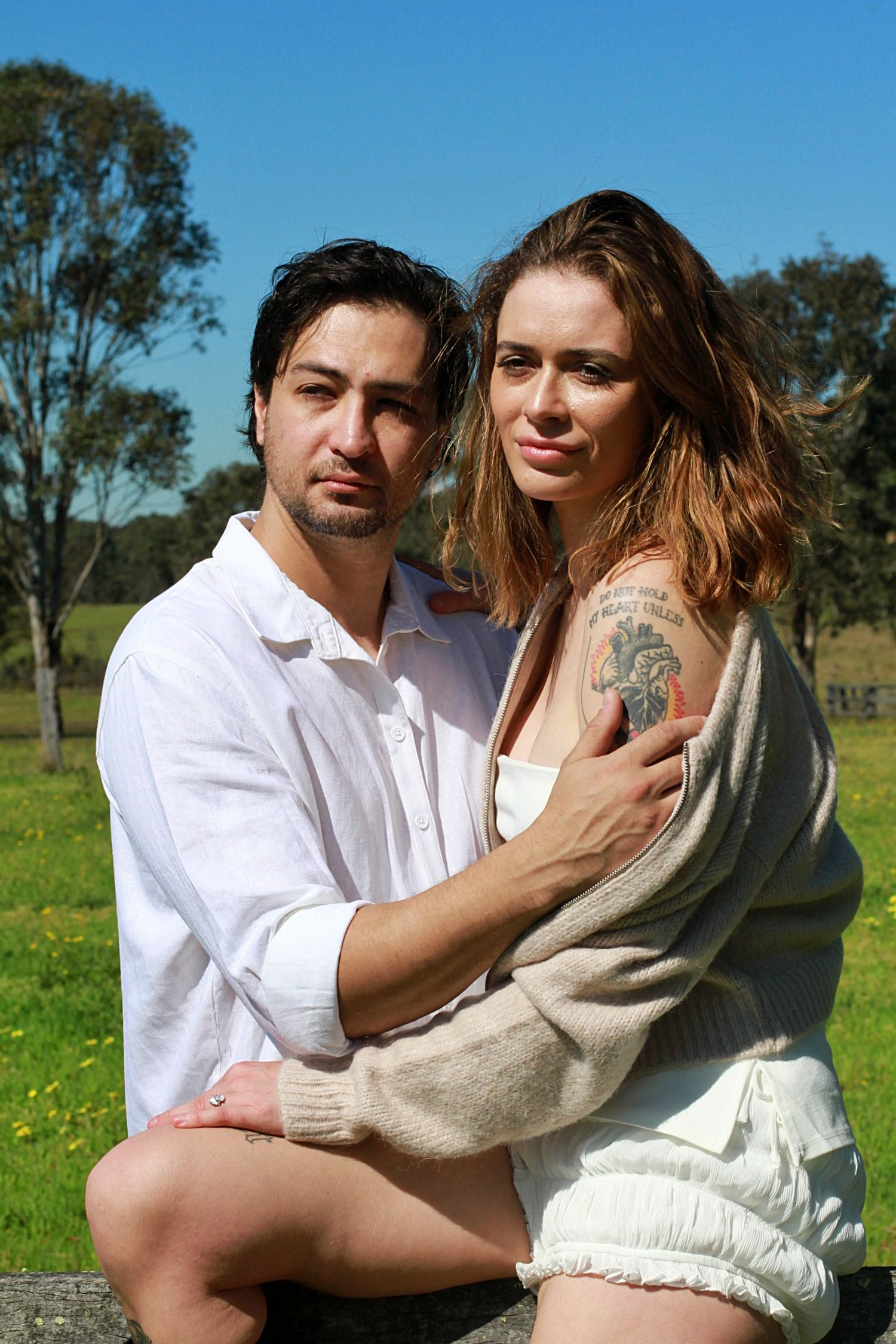Close up engagement portraits