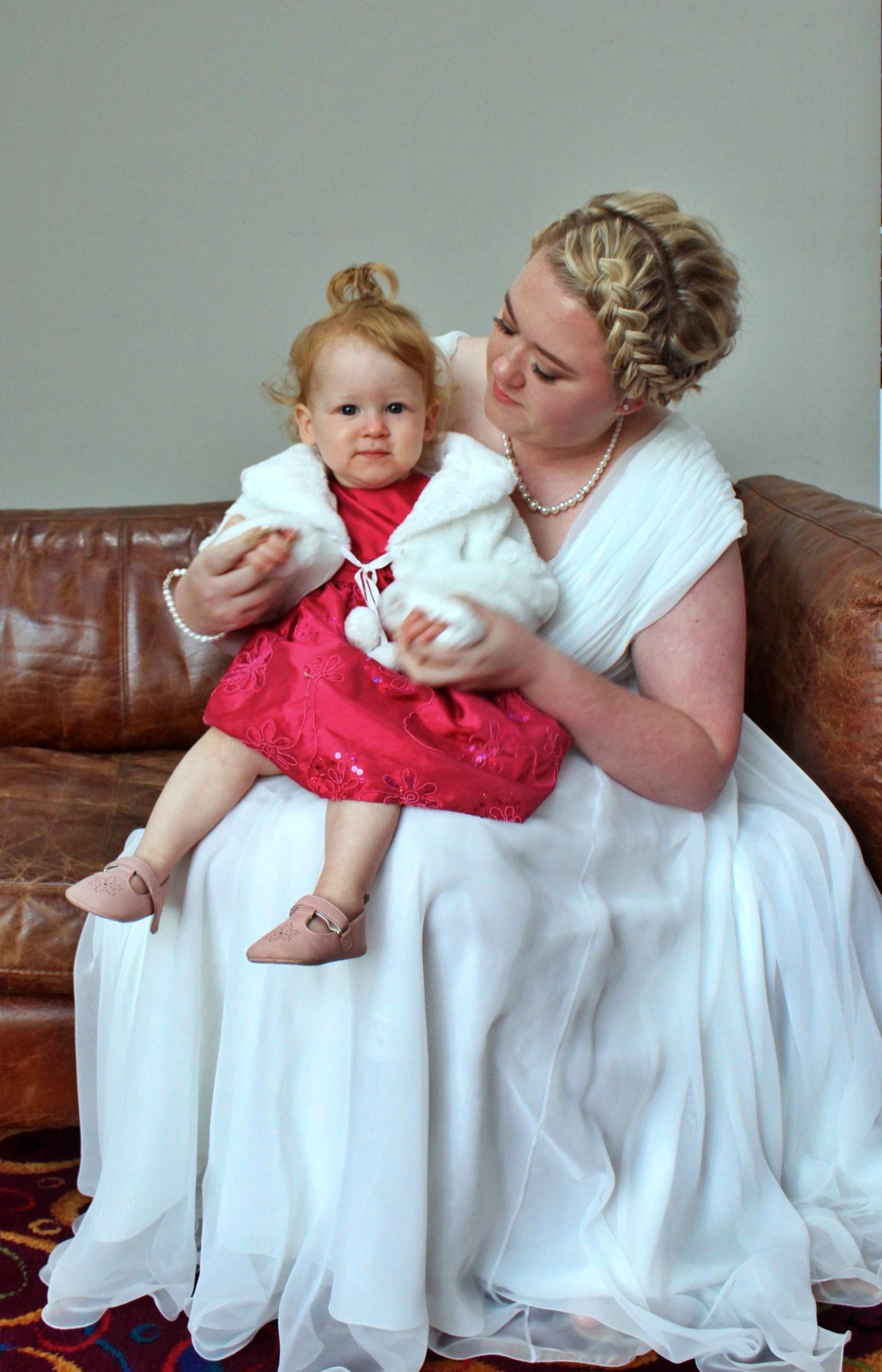 Bride and daughter portrait during micro wedding in the Illawarra