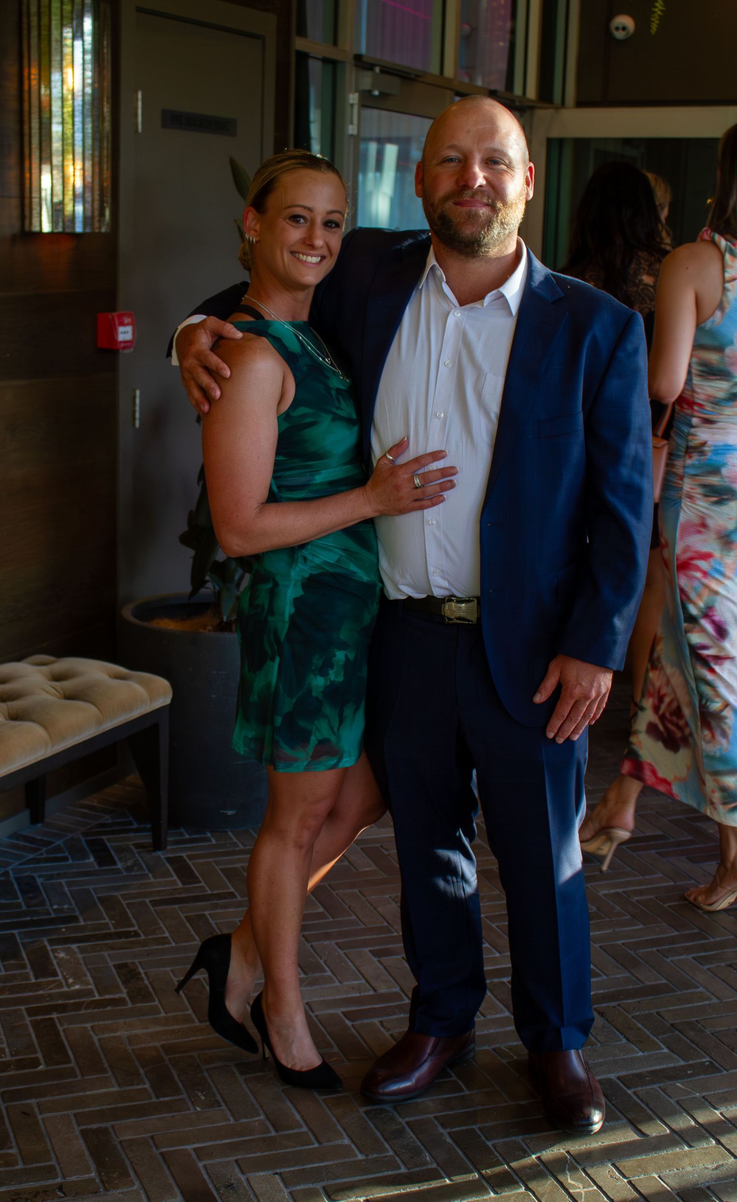 Wedding guest portrait captured during the celebration.