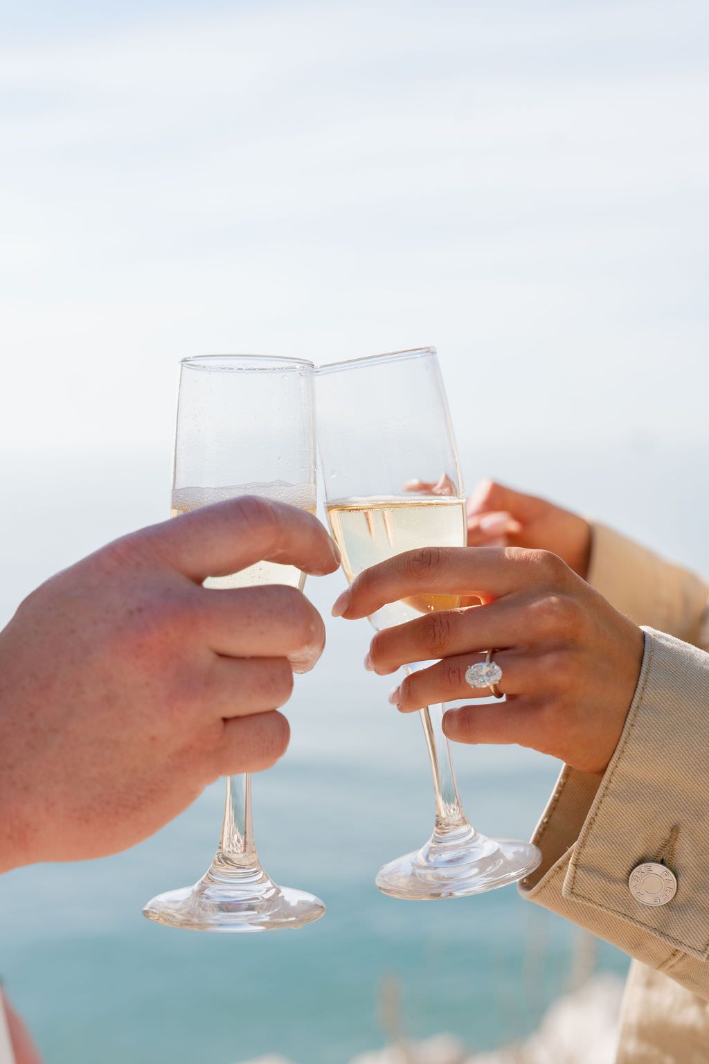 South Haven proposal session toast photographed by Michigan Photographer Kayla Raquel Photo