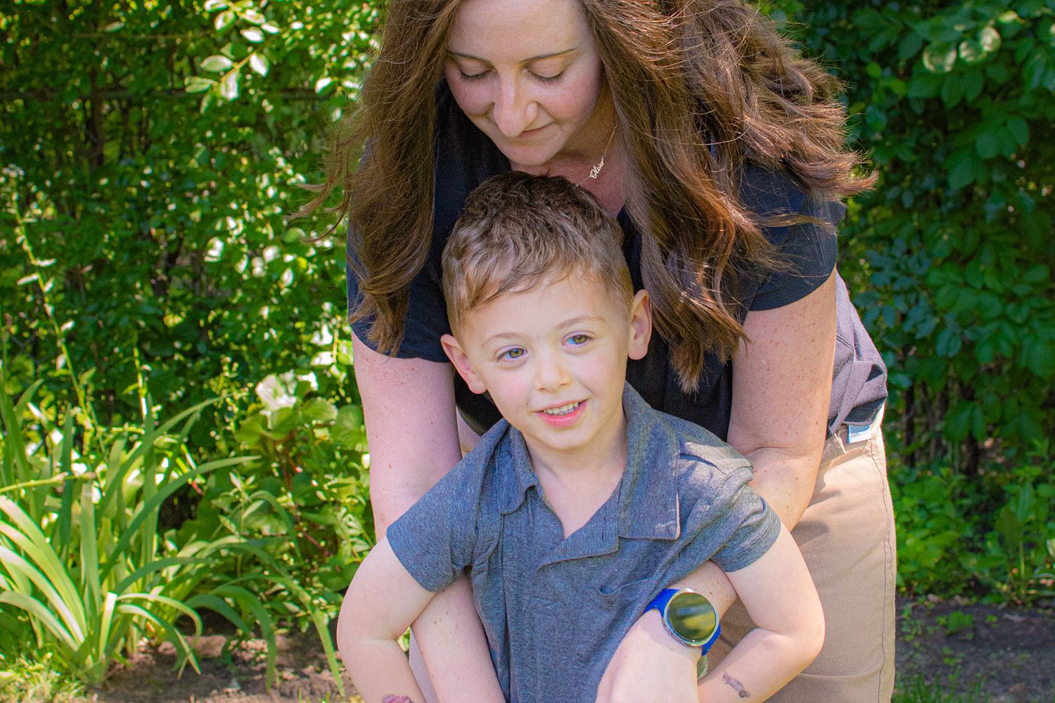In-home family portrait photography session in Buffalo Grove, IL.