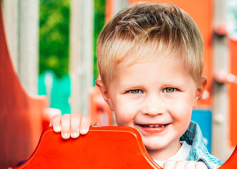 Portrait captured from a mommy and me mini photography session at a playground in Glenview, IL