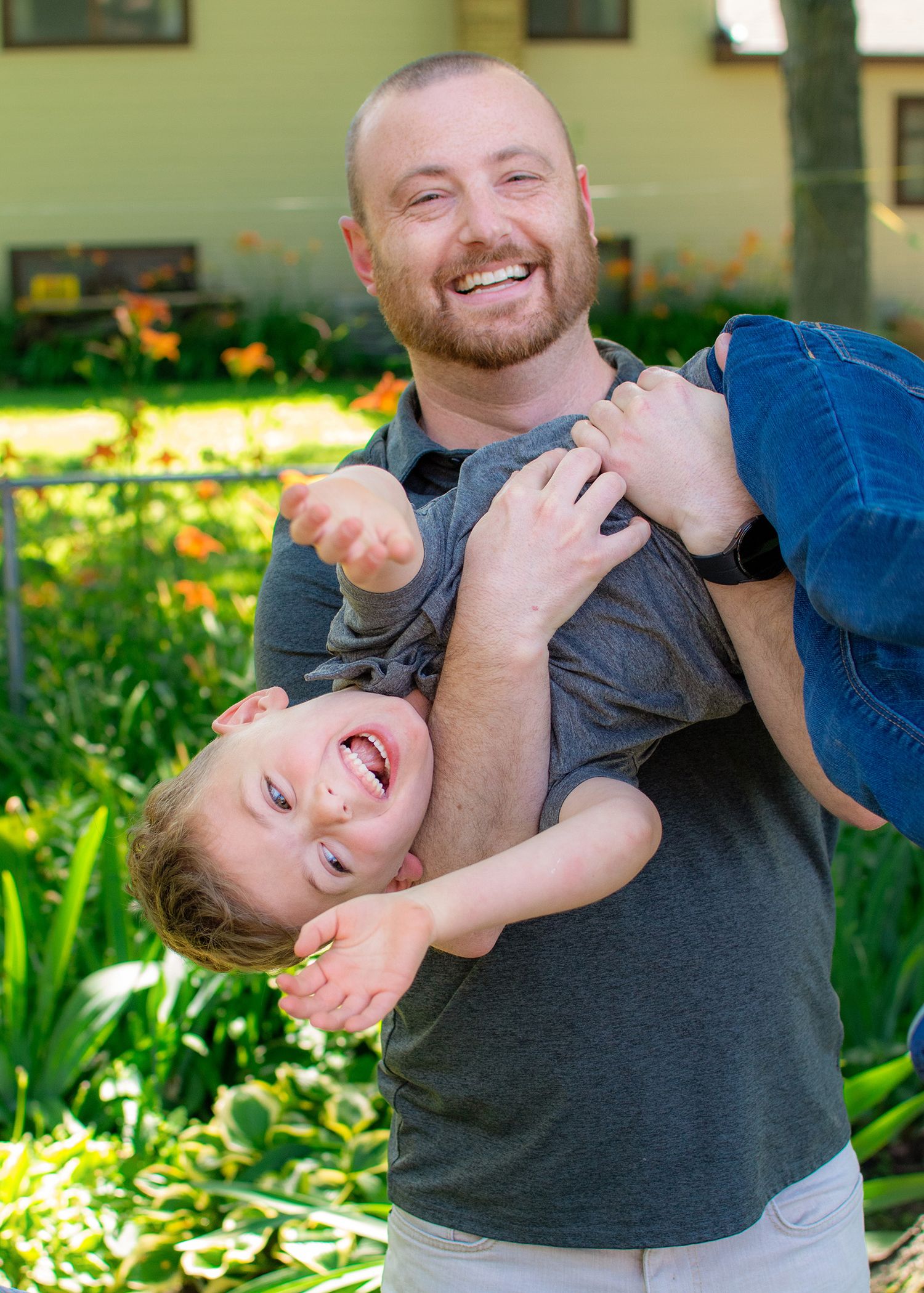 In-home family portrait photography session in Buffalo Grove, IL.