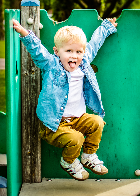 Portrait captured from a mommy and me mini photography session at a playground in Glenview, IL