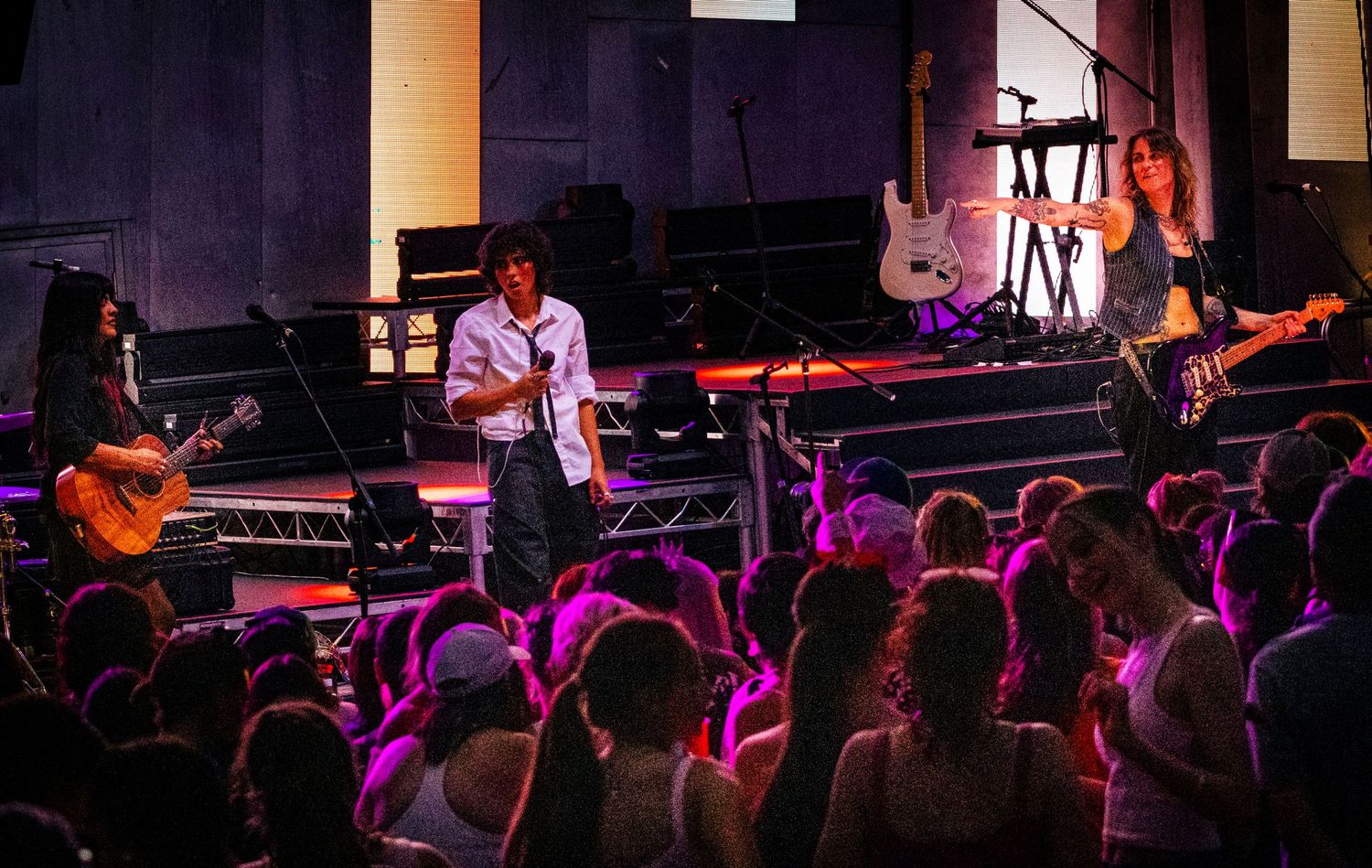Music event capturing crowd energy and live performance