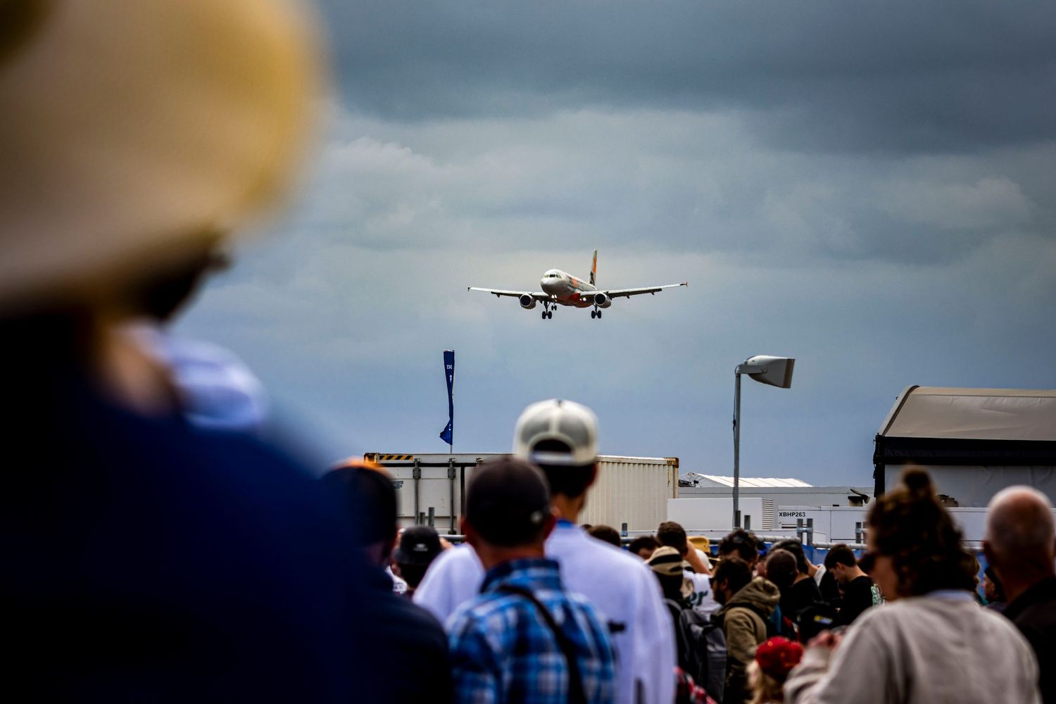 Spectators viewing live airshow performance in Victoria