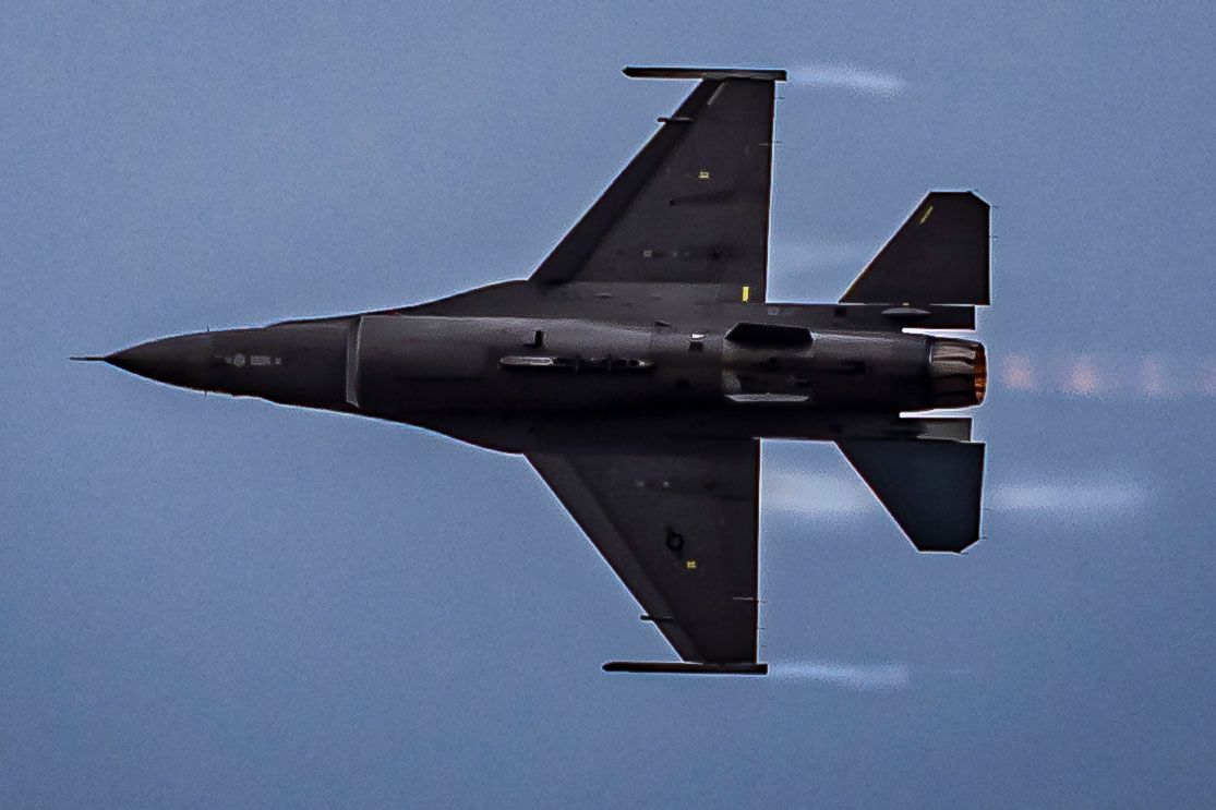 Military jet performing aerial display at Avalon Airshow Victoria