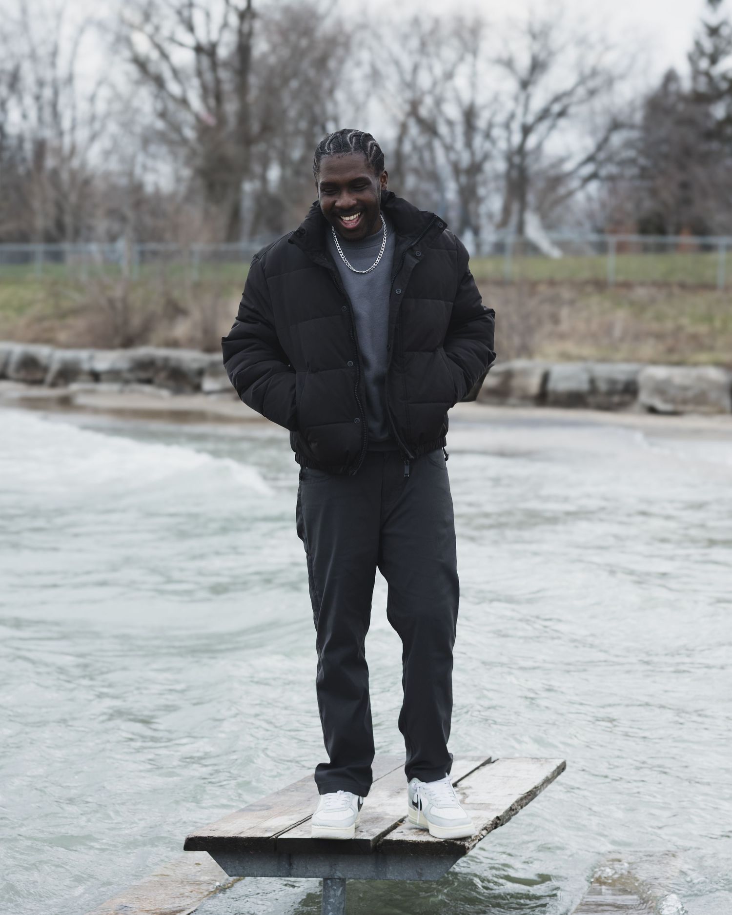 Outdoor portrait of a man in beach in Oshawa