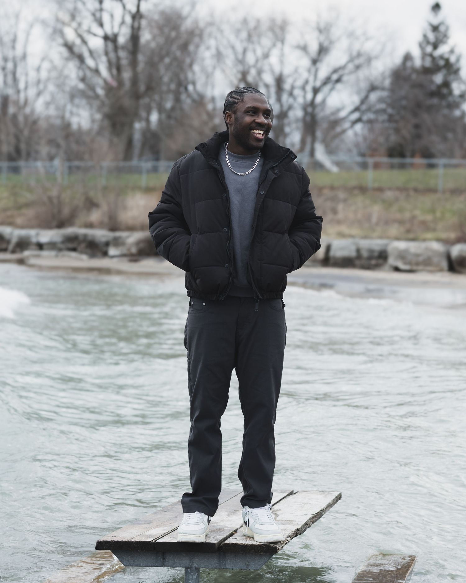Outdoor portrait of a man in beach in Oshawa