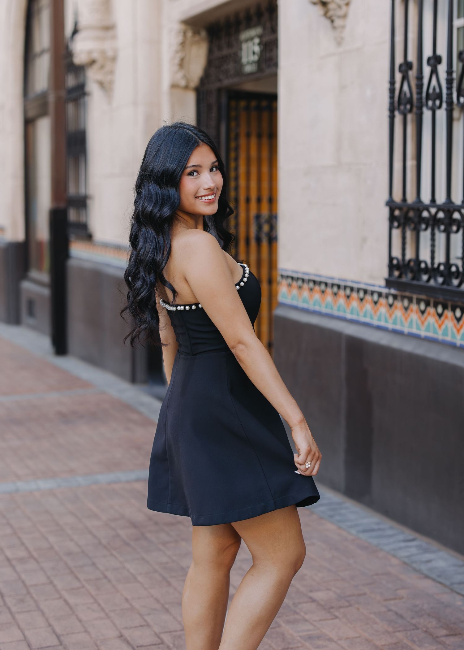 Senior portrait session at Tobin Center in downtown San Antonio