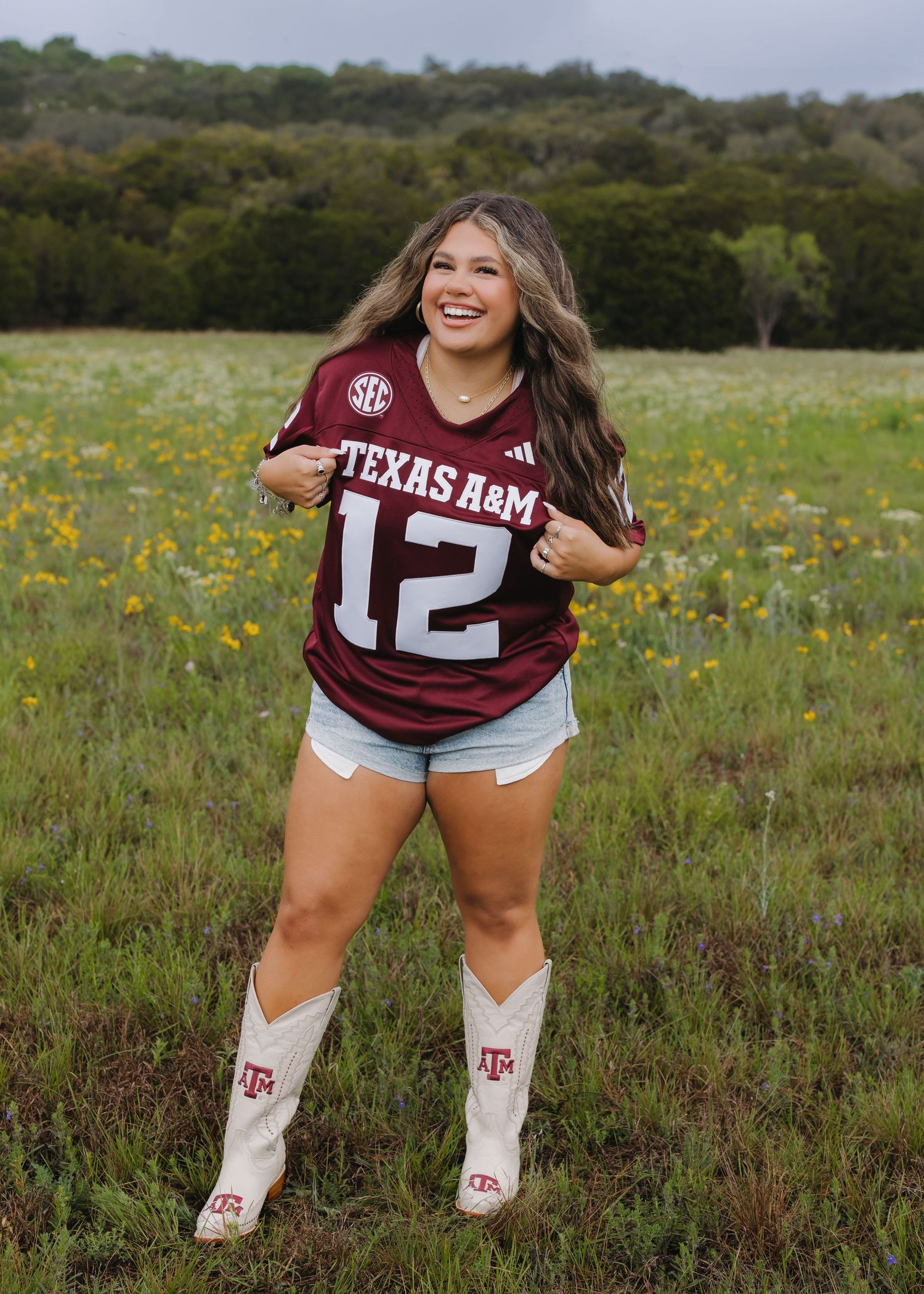 Senior Texas A&M session in Helotes Hill country