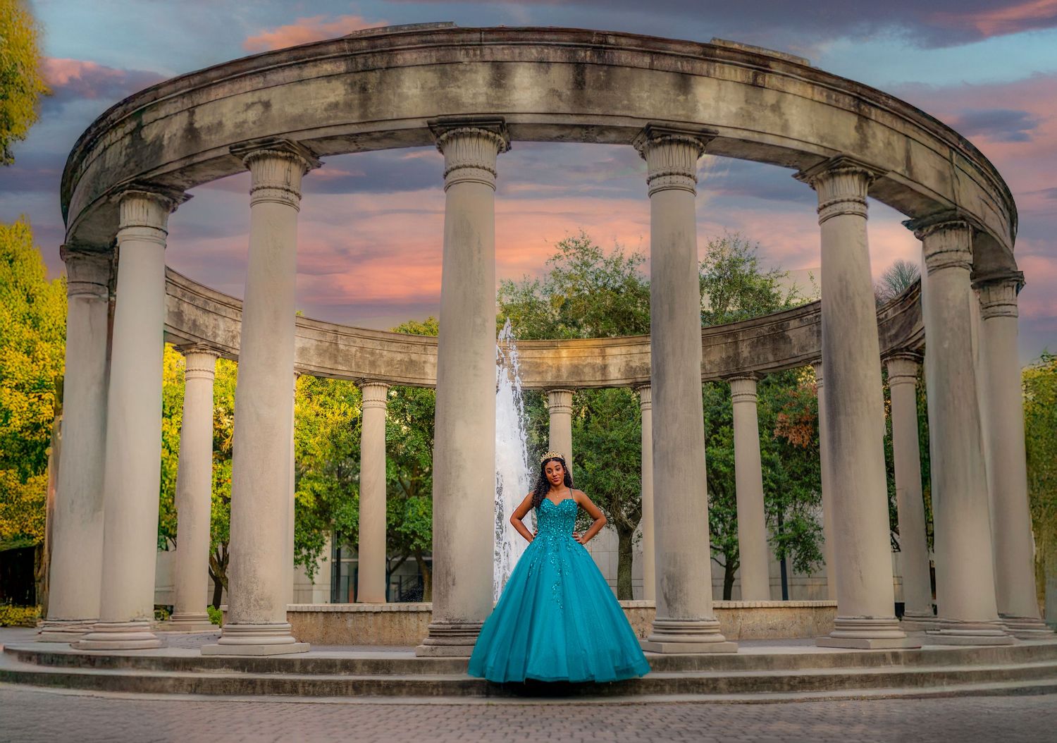 Indoor and outdoor quinceañera photo sessions