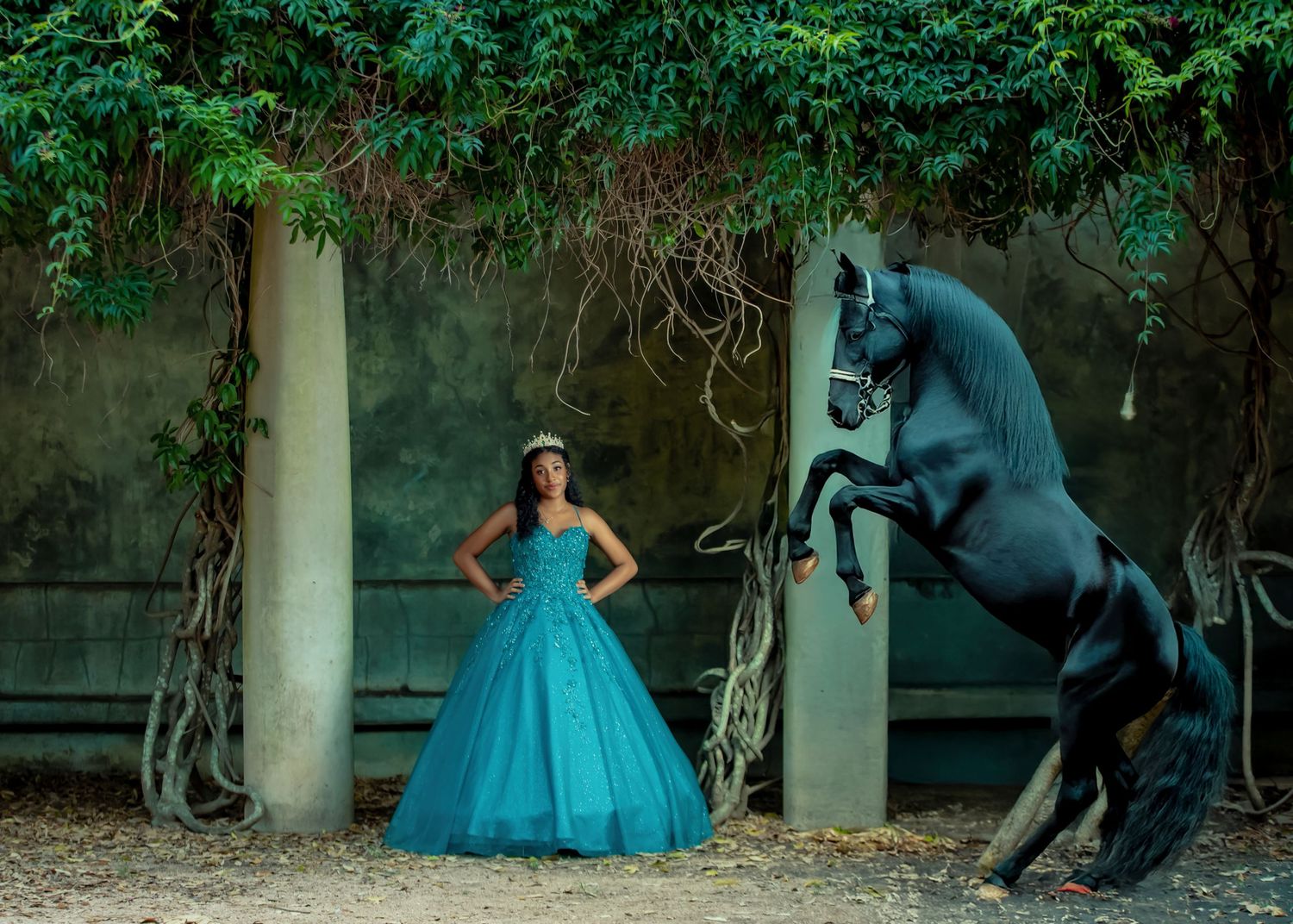Indoor and outdoor quinceañera photo sessions