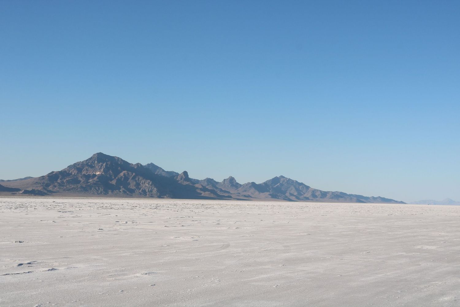 Blue skies over the Salt Flats of Utah
